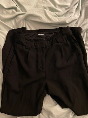 Express Black Tailored High-Waist Trousers